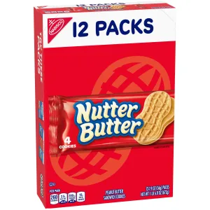 Nutter Butter Peanut Butter Sandwich Cookies, 12 Snack Packs (4 Cookies Per Pack) - image