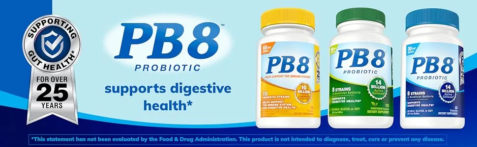Nutrition Now PB 8 Probiotic Acidophilus For Life* Vegetarian Dietary Supplement for Men and Women, 120 Count - PB8 Probiotic Supports Digestive Health 10 billion good bacteria