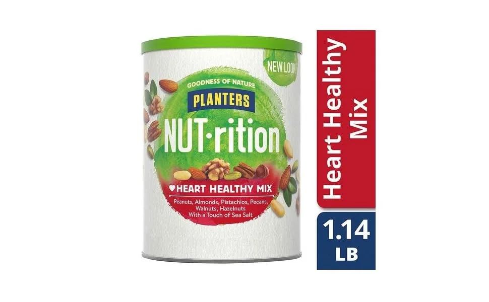 NUTrition Heart Healthy Snack Nut Mix (1lb 2.25oz) Salted 2.25 Ounce (Pack of 1) - product information 1