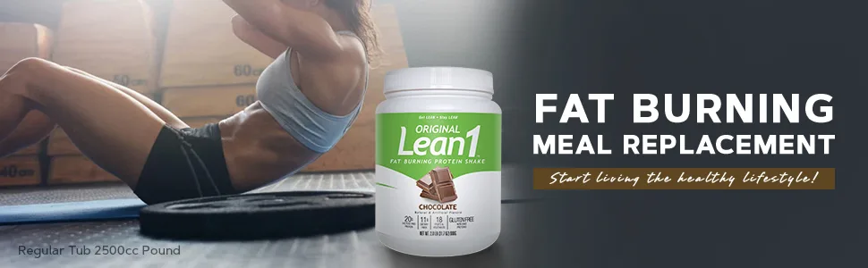 Nutrition 53 Lean 1 Meal Replacement Powder for Weight Loss, Fat Burner, Appetite Control Regular Tub 2500cc Chocolate (15 Servings) - Lean1 Chocolate