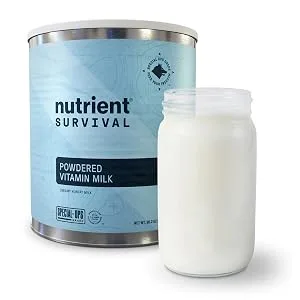 Nutrient Survival Powdered Vitamin Milk | Non-perishable #10 Can | 25 Year Shelf Life | Emergency Food Supply - Nutrient Survival Powdered Vitamin Milk No10 Can