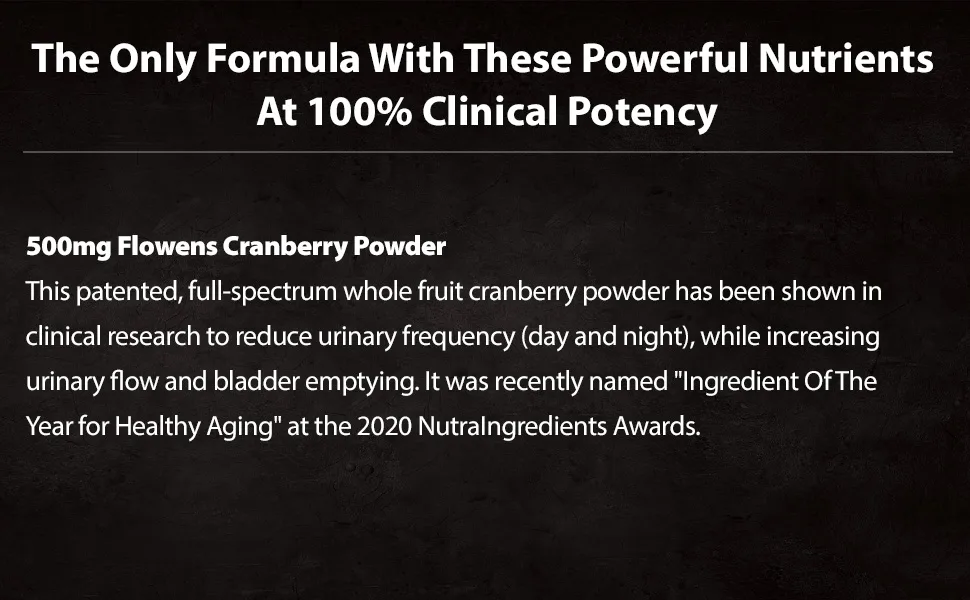 Nugenix Full Potency Prostate Supplement for Men - Clinical-Strength Ingredients, Saw Palmetto, Helps to Increase Urinary Flow, Control Urinary Frequency, and Support Prostate Function, 60 Capsules - Nugenix Full Potency Prostate Flowens Cranberry Powder