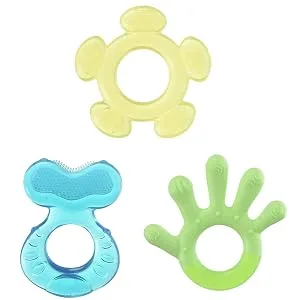 Nuby 3 Step Soothing Teether Set, BPA Free - Colors may vary. Multi - 3 teethersethers