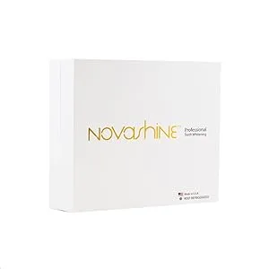 Novashine Professional Teeth Whitening Kit: Advanced Blue LED Light, Concentrated Peroxide Gel, Smartphone Adapter, Travel Bag - Novashine Teeth Whitening Kit