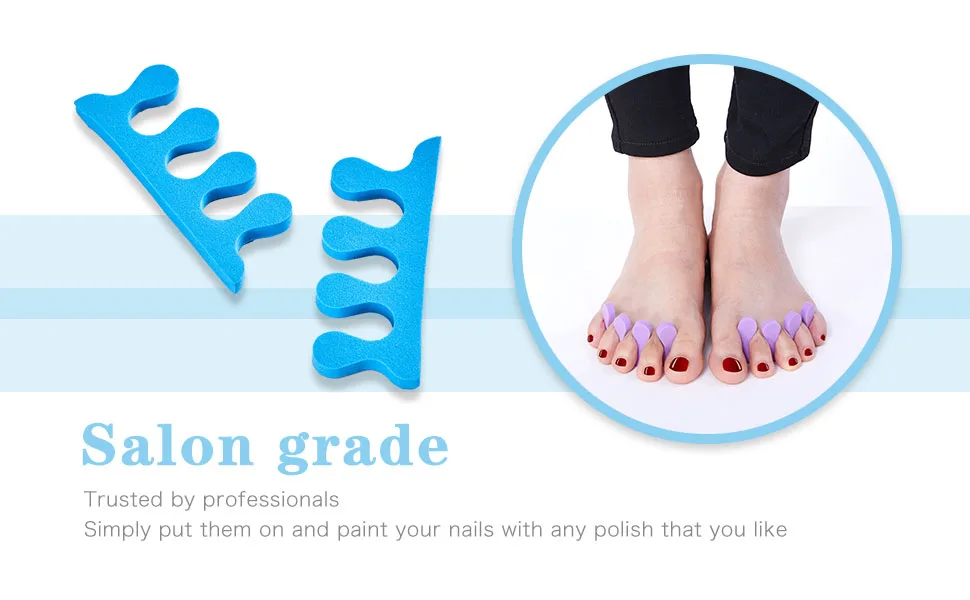 NOVAL 200 Counts Toe Separator Pedicure for Nail Salon, Disposable Toe Separators Foam Bulk,200 PCS (100 Pairs) Per Pack - toe stretcher separator,toe sponge toe separator,foam toe separator sponge,soft sponge toe separator