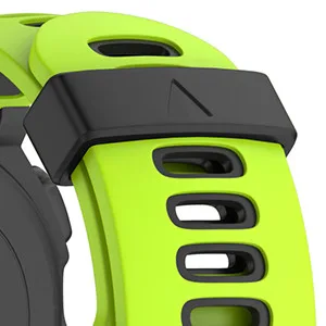 NotoCity Silicone Watch Band Replacement Solft Silicone Strap Compatible Forerunner 230/220/ 235/ 620/ 630/ 735XT/ Approach S20/ S5/ S6-Black Gray Black-Gray - product information 5