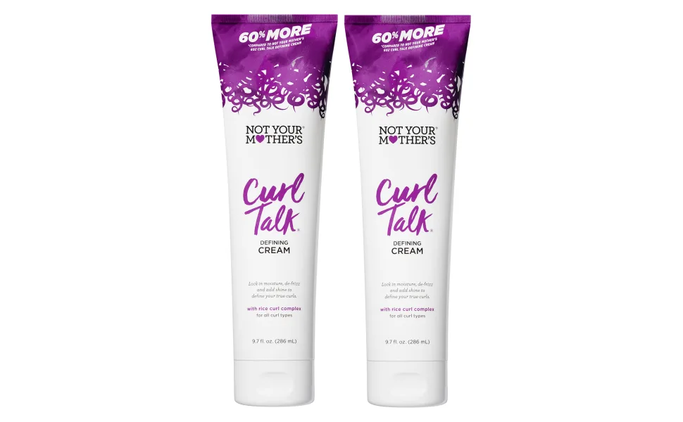 Not Your Mother's Curl Talk Defining Cream (2-Pack) - 9.7 fl oz - Definition for Curly Hair - Moisturize, Condition, Protect, and Enhance Curls - image