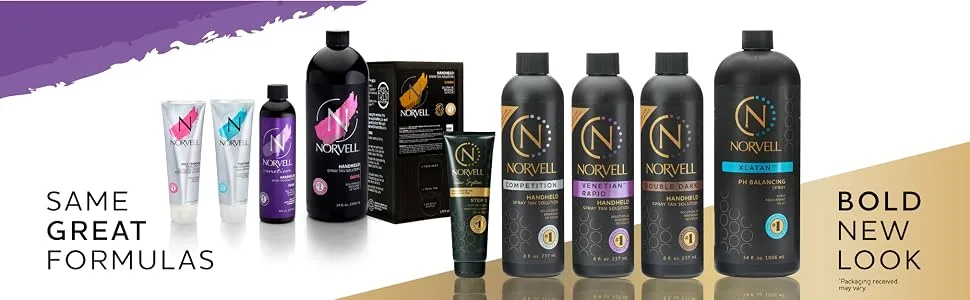 Norvell Premium Professional Sunless Tanning Spray Tan Solution - Double Dark, 8 fl.oz. 8 Fl Oz (Pack of 1) - norvell new look same formula