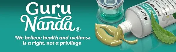 GuruNanda Hydroxyapatite Toothpaste SLS & Fluoride Free Whitening Toothpaste - Freshens Breath Fights Plaque - Natural CocoMint Jasmine Neem 4.2oz - neem