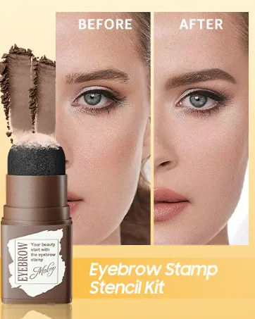Eyebrow Stamp Stencil Kit - Eye Brow Stencil Kits with Eyebrow Blush Long-lasting Waterproof & Smudge-Proof Eyebrow Shaping Kit (Light Brown) - product information 5
