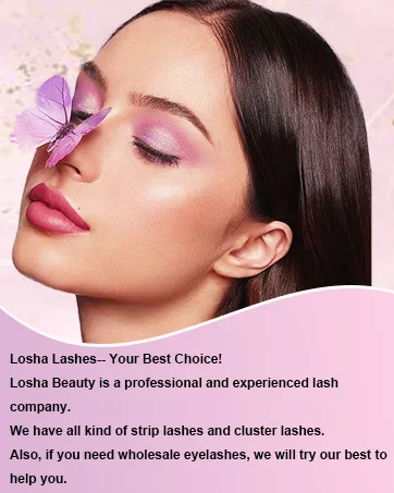 Losha Lashes 14 Pairs Fluffy False Lashes Soft Handmade Fake Eyelashes Vegan Cat Eye Lashes that Like Lash Extensions (P01) Bright Eye - product information 2