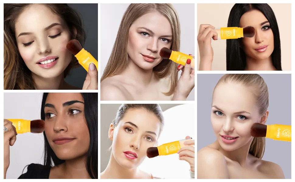 Mineral Sunscreen Setting Powder SPF 35 Translucent Setting Brush Powder for Face Long Lasting Oil Control Matte Loose Powder Lightweight Breathable (02# Medium) - Mineral Setting Powder