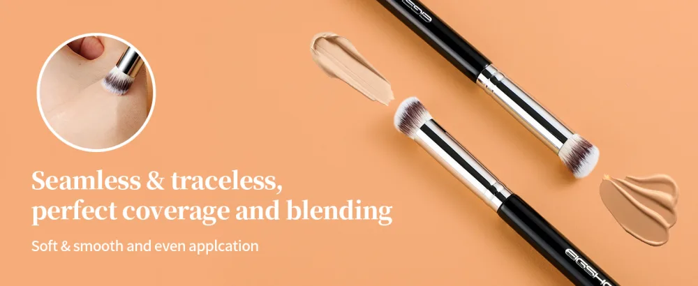 EIGSHOW Concealer Brush Under Eye Professional Premium Cosmetic Makeup Brushes for Cream Powder Liquid Flawless Coverage Brush for Concealing Buffing Blending Brush E873 Mini-E873 - Dome Powder Brush