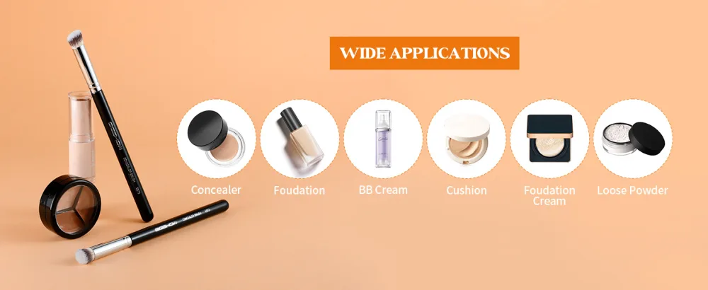 EIGSHOW Concealer Brush Under Eye Professional Premium Cosmetic Makeup Brushes for Cream Powder Liquid Flawless Coverage Brush for Concealing Buffing Blending Brush E873 Mini-E873 - hourglass concealer