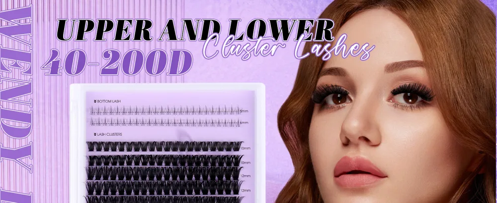 WENDY Lashes Clusters Multi-Type DIY Eyelash Extension - Lash Clusters D Curl 40D & Bottom Lashes Black Cluster Eyelash Extensions Wispy Soft Individual Lashes Suitable for Beginners 10-16 MM Bottom+40D-10-16 - product information 27