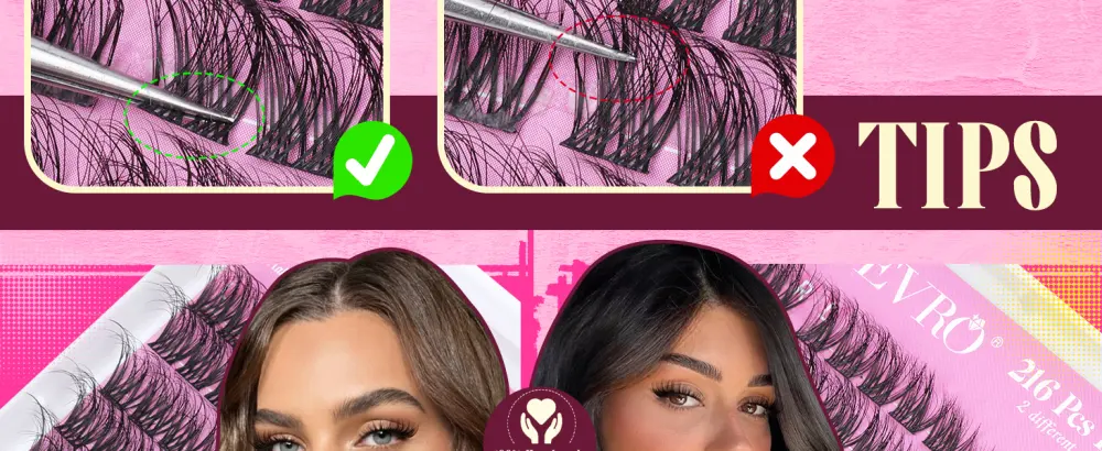 Wispy Lash Clusters Natural Eyelash Clusters Left & Right Fluffy Cluster Lashes 2 Styles Individual Lashes Cluster Eyelash Extensions 8-18mm Mixed DIY Lash Extensions by EYDEVRO Left/Right Wispy & Natural Lash Clusters - wispy lash clusters