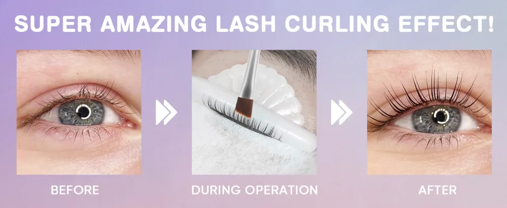 Libeauty Eyelash Lift Pads Reusable Super-sticky Lash Perm Rods 8 Pairs Silicon Pads Shell Shape Eyelash Lifting Shield DIY Use at Home or Salon Lash Curling Tool - lash lifting rods