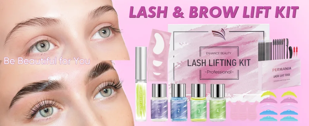 PERMANIA Lash Lift Kit Professional Eyelash Perm Kit for Beginners Friendly Last up to 6 Weeks Salon Grade Brow Lamination Kit with Lash Lift Glue - lash lift kit