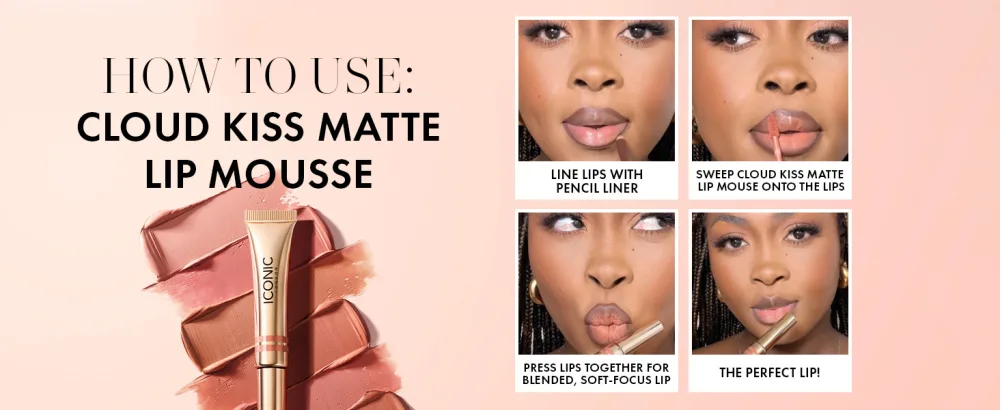 ICONIC LONDON Cloud Kiss Matte Lip Mousse | Matte Liquid Lip Colour Cruelty-Free Vegan Makeup Undressed - product information 17
