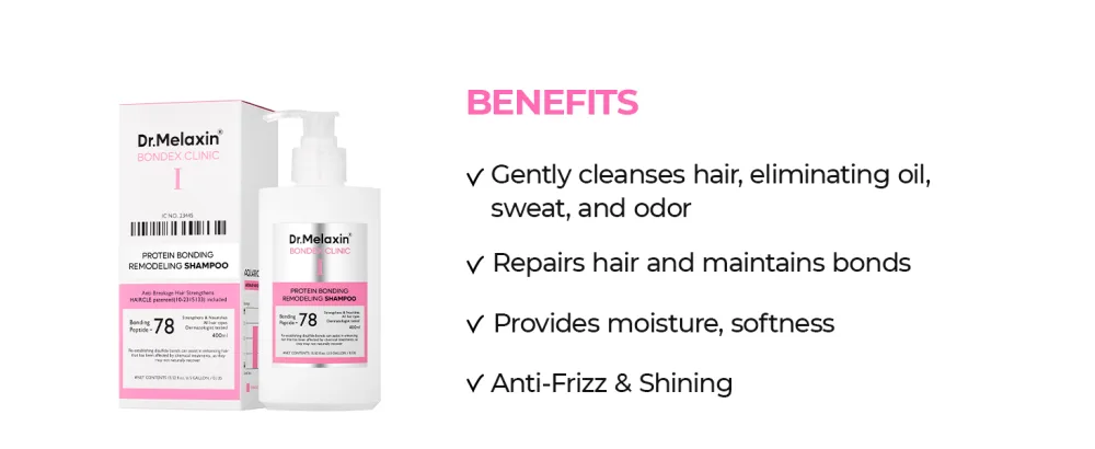 Bondex Protein Bonding Remodeling Shampoo with Argan Oil | Strengthening Keratin & Peptides Bonder | Repair Hair | 13.52 fl.oz. - Bondex Protein Bonding Remodeling Shampoo Benefits