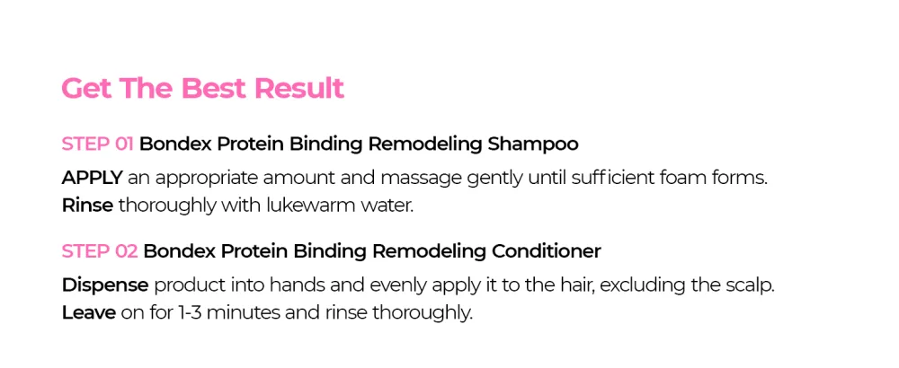 Bondex Protein Bonding Remodeling Shampoo with Argan Oil | Strengthening Keratin & Peptides Bonder | Repair Hair | 13.52 fl.oz. - How to Use Bondex Line?