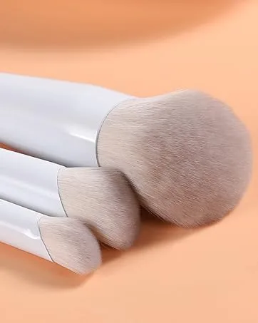 KINGMAS Angled Foundation Brush Concealer Brush Kabuki Makeup Brush for Liquid Blending Cream Powder Blush Buffing Stippling Face Makeup Tools White (170) 170W Foundation Brush White - 0005