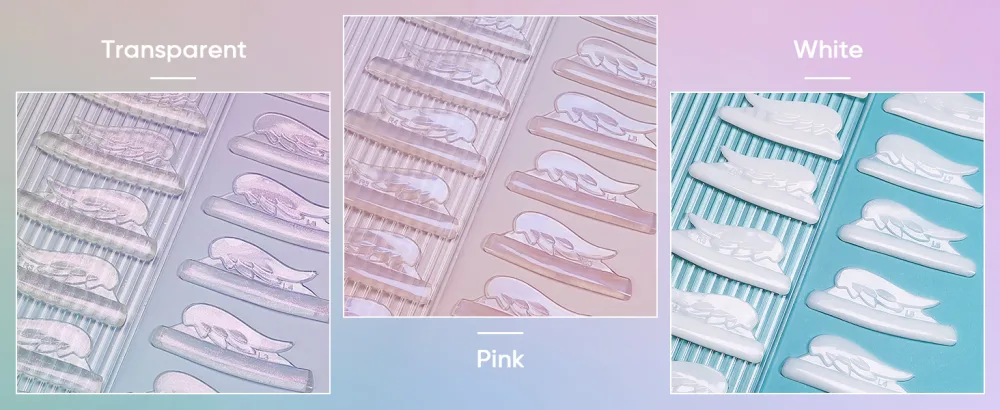 Eyelash Lift Pads Libeauty Reusable Super-sticky Lash Perm Rods 8 Pairs Silicon Pads Wing Shape Eyelash Lifting Shield DIY Use at Home or Salon Lash Curling Tool - lash lift balm
