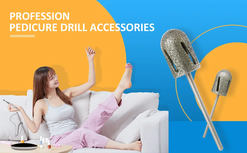 NMKL38 Diamond Pedicure Cone Bit for Cracked Skin Corns Callus Removal, Feet Filing Tool 3/32" Rotary Burrs (16MM) - ENC345 Cone drill bit