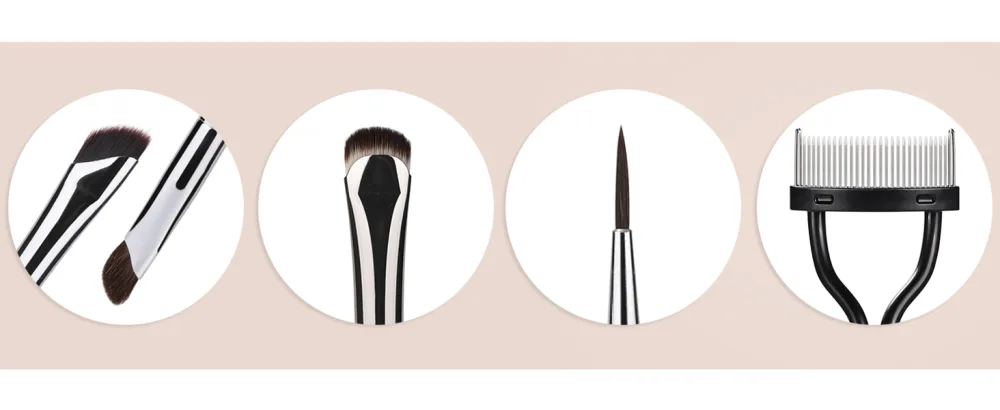 4 Pieces Eyelash Comb Separator Crescent Eyeliner Brush Fine Angled Eyeliner Brush Eyebrow Brush Ultra Thin Liner Brush Eye Makeup Tool - Fine Angled Eyeliner Eyebrow Brush