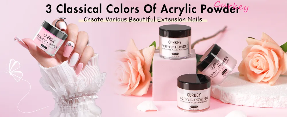 Curkey Acrylic Nail Kit with Everything - 27 Acrylic Powder Professional Nail Kit for Beginners with Everything with Drill - Complete Acrylic Nail Starter Kit with Light Nail Art Decorations Tools - nail kits