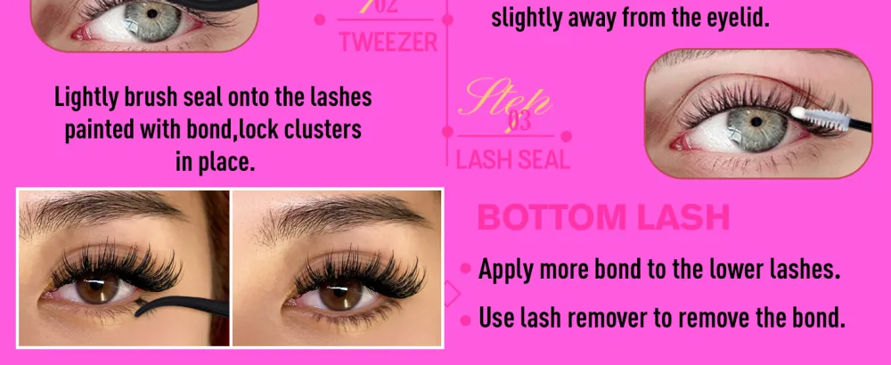 TOOCHUNAG Natural Lash Clusters Wispy Eyelash Extension 9-12mm Individual Lashes CC Curl Eyelash Clusters Thin Band Cluster Eyelash Extensions 3D Lashes Clusters for Glasses Wears Beginners - LASH