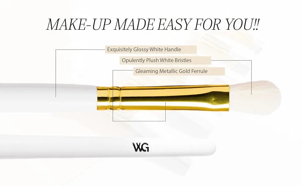 White Gold Collection #10 Small Crease Brush - Gifting