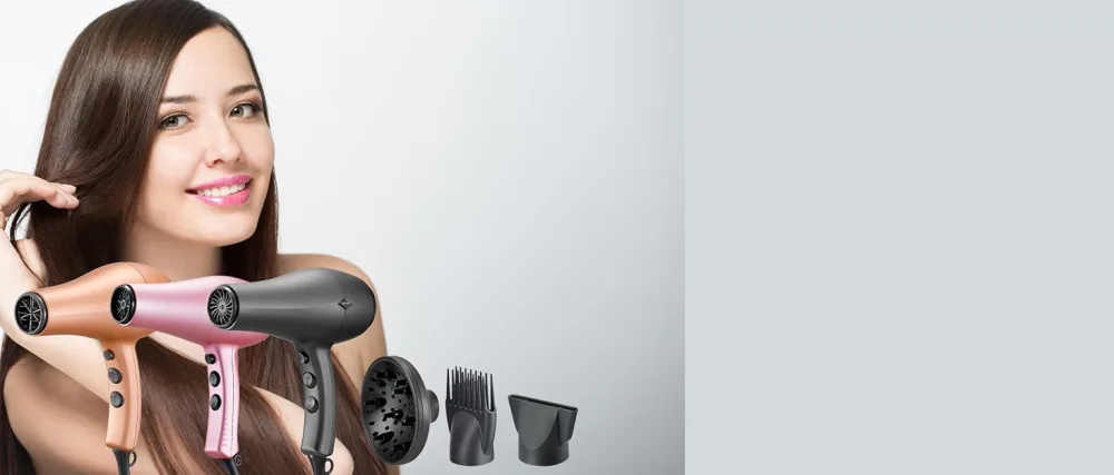 NITION Negative Ions Ceramic Hair Dryer with Diffuser Attachment Ionic Blow Dryer Quick Drying,1875 Watt 2 Speed / 3 Heat Settings,Cool Shot Button,Lightweight,Champagne Gold - HAIR DRYER