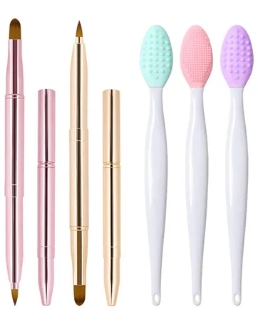 Eyelash Comb Separator Arc Designed Lash Definer Comb Makeup Mascara Comb Applicator With Cover Eye Cosmetic Brush Tool (Naked Pink) - Lip Brushes