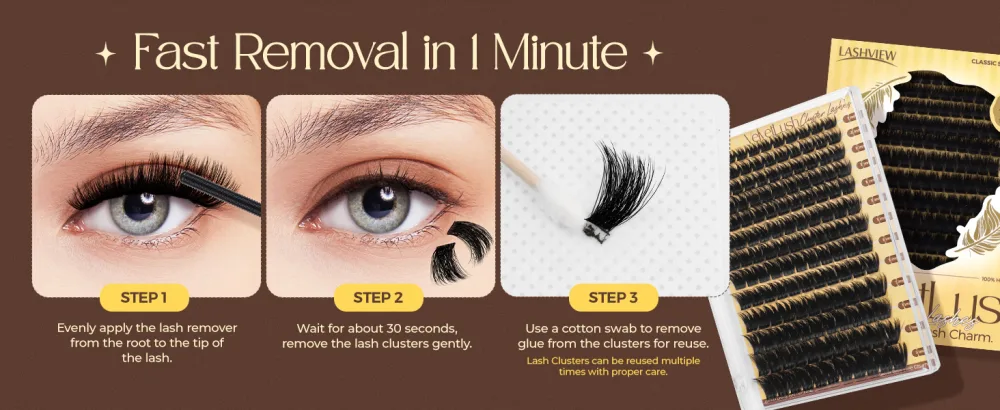 LASHVIEW Lash-Extension-Clusters Volume Lash Clusters 9-18mm mix Fluffy Lash Extension D Curl Individual Lashes DIY Clusters Lashes Extension at Home NM04 - LASHVIEW