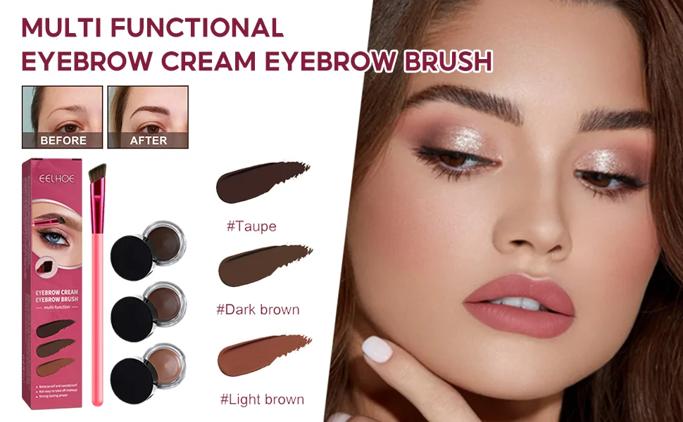 Eyebrow Pen 4D Laminated Brow Grooming Kit Eyebrow Brush Home Eyebrow Care Kit Eyebrow Pen Waterproof Long Lasting Smudge-proof (Dark Brown) - eyebrow pen