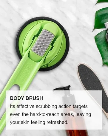 Body Oil Applicator (2nd gen) - 19" Foldable Long Curved Handle with Replaceable Brush Head Spill Prevention Non-Toxic Washable Foam Pad Perfect for Tanning and Body Oils Includes 2 Pads - product information 6