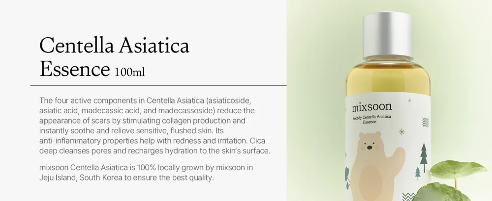 mixsoon No.1 Essence Layering Set (Soondy Centella Asiatica +Galactomyces+Bifida) 3.38fl.oz*3ea 10.14fl.oz - centella asiatica essence 100ml, soothe and hydrate skin
