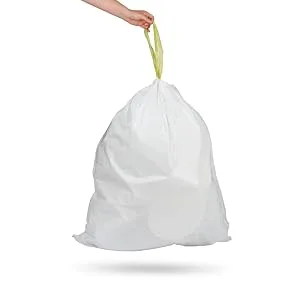 NINESTARS NSTB-21 Extra Strong White Trash Bag w/Drawstring Closure, 21 Gal. 30 count One Pack 21 Gal. - product information 1