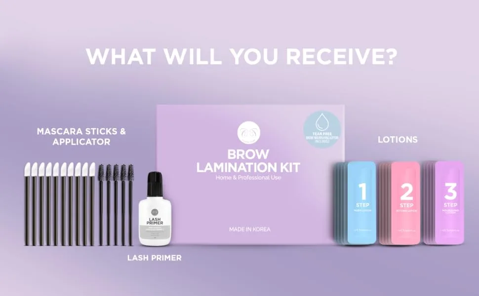 At Home Brow Lamination Kit - DIY Eyebrow Lamination Kit Professional Eye Brow Perm Kit Instant DIY Eyebrow Lift Kit for Fuller Thicker Brows Lasts For Upto 8 Weeks - brow lamination