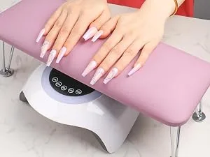 Nail Arm Rest Large Aurora Dazzling Hand Rest for Nails Tech Microfiber Leather Nail Arm Rest Cushion Professional Arm Rest for Nails Tech - BOMOQING Nail Arm Rest