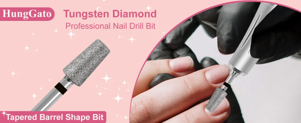 Tapered Barrel Shape Cuticle Nail Drill Bits Diamond Drill Bits 3/32 Professional Safety Cuticle Clean Drill for Electric Remove Cuticle Dead Skin Manicure Tools (Coarse) - nail drill bits