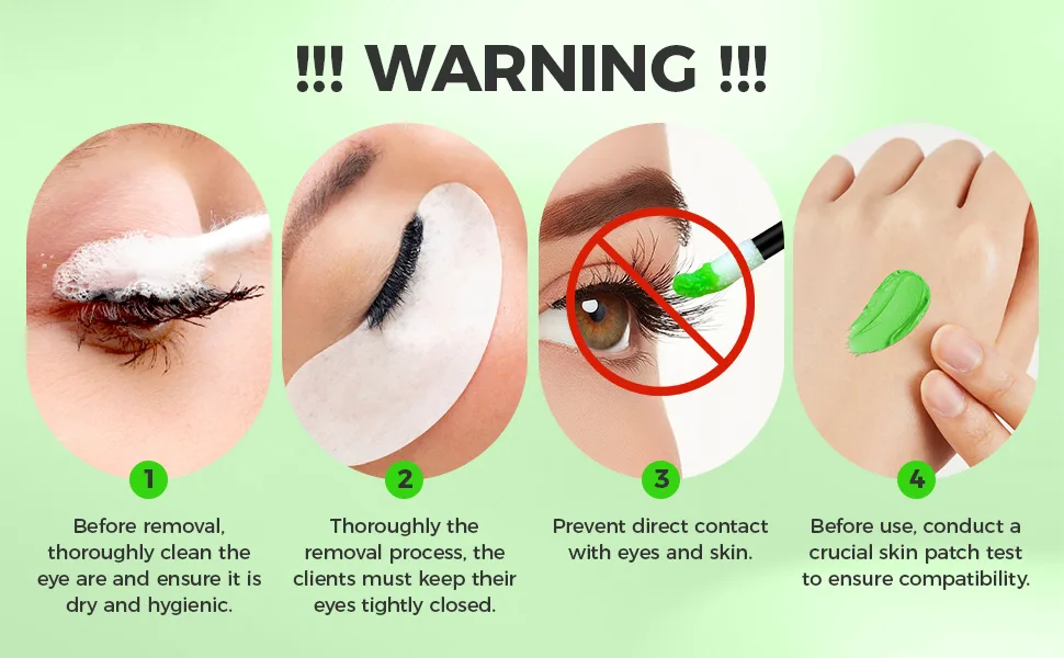 Eyelash Extension Remover Cream Professional Lash Remover for Lash Extensions Low Irritation Fast Dissolution Lash Extension Remover Cream for Salon Use 5g (Strawberry) - Eyelash Extension Remover