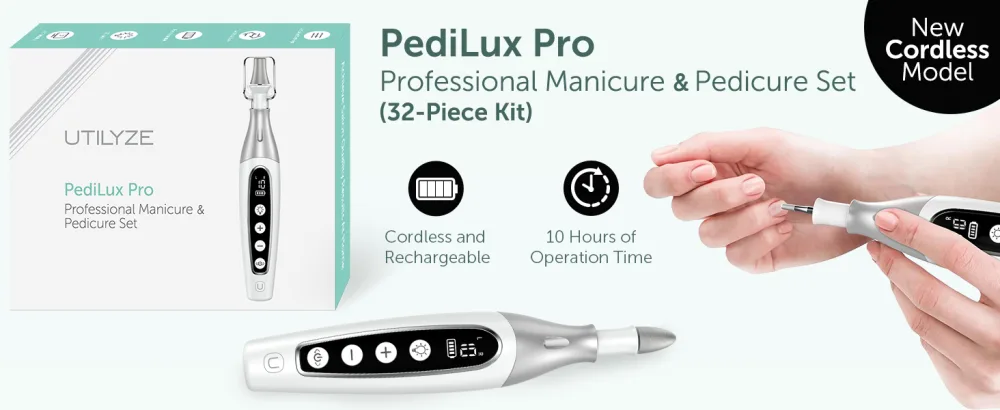 Replacement Nail Drill Bits and 50 Sanding Bands for PediLux Pro Professional Manicure and Pedicure Kit PediLux Pro Drill Bits + Sanding Bands - electric nail file, nail drill, electric nail drill, professional nail drill