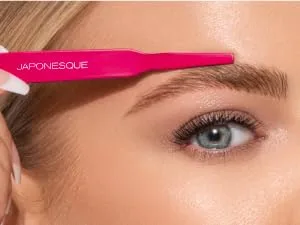 JAPONESQUE Brow Builder Kit Includes Brow Lamination Spatula with Tweezers 5 Brow Stencils and Brow Brush for Application of Gels Waxes and Eyebrow Makeup - AT Home Lamination