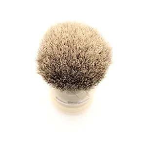 Edwin Jagger 1EJ467SDS Medium Silver Tip Badger Shaving Brush with Stand Imitation Ivory for use with Shaving Cream or Soap for Men Medium Imitation Ivory - Edwin Jagger 5EJ467 Extra Large Silver Tip Badger Shaving Brush, Imitation Ivory brush fill