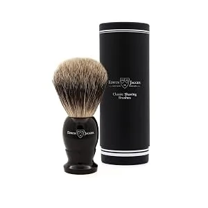Edwin Jagger 3EJ876 Large Best Badger Shaving Brush Imitation Ebony for use with Shaving Cream or Soap for Men Large Imitation Ebony - Edwin Jagger 3EJ876 Large Best Badger Shaving Brush, Imitation Ebony brush and packaging