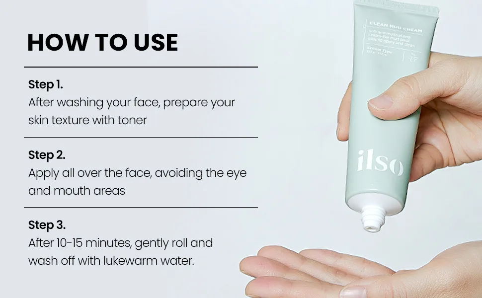 ilso Clean Mud Cream/Mud mask for face/Reduce acne 100g - product information 8