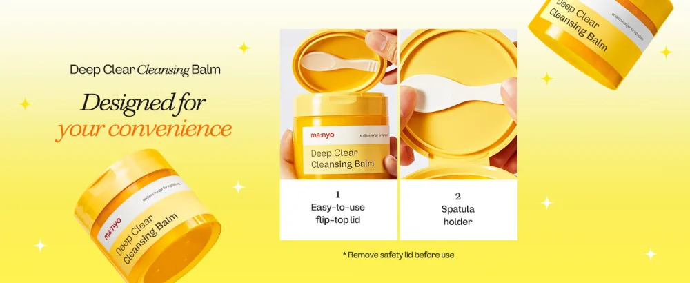 ma:nyo Deep Clear Cleansing Balm (4.46oz/132ml) - Vegan Daily Makeup Remover with Natural plant oils - convenient design