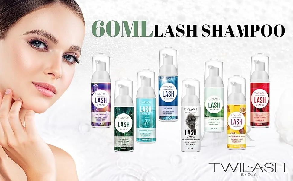 Shampoo for Lash Extensions Unscented 2 Fl Oz / 60ml - Includes 2 Brushes for Cleansing - Cleanser for Professional Salon and Home Use - product information 8